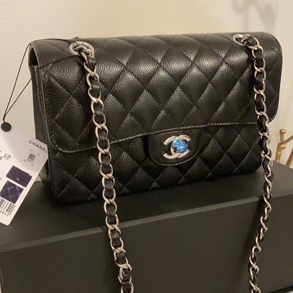 ✨SOLD ‼️BRAND NEW Chanel Classic Small Double Flap Caviar Flap Bag - Picture 13 of 17